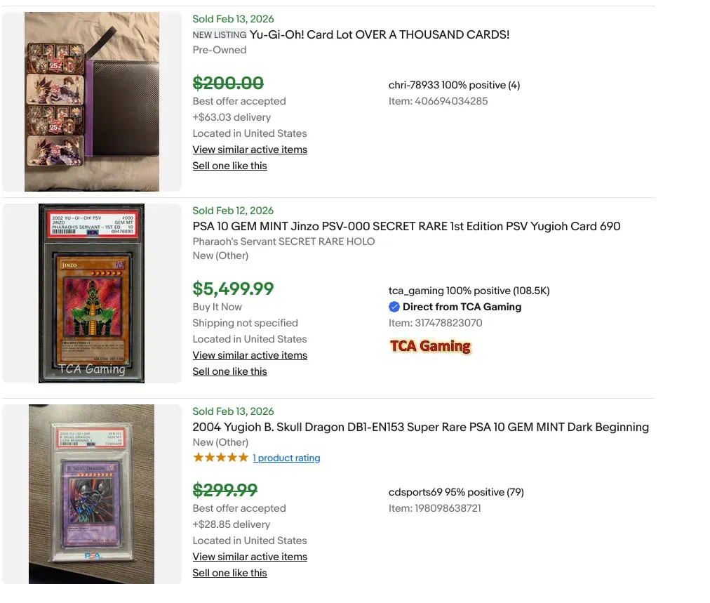 Last ebay sold site