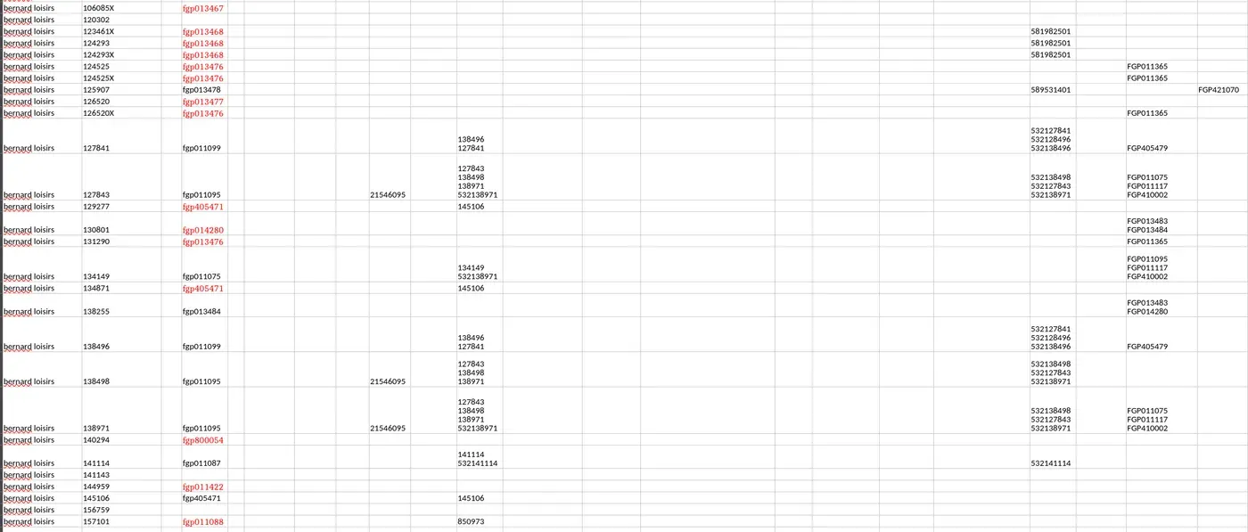 Final Excel Output with color-coded confidence flagging